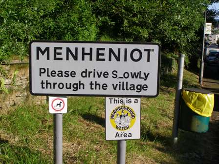 Menheniot sign